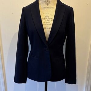 Boden Navy Tailored Single-Button Blazer